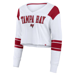 Women's Stretch Cropped Fashion Long Sleeve T-Shirt - Tampa Bay Buccaneers T-shirts