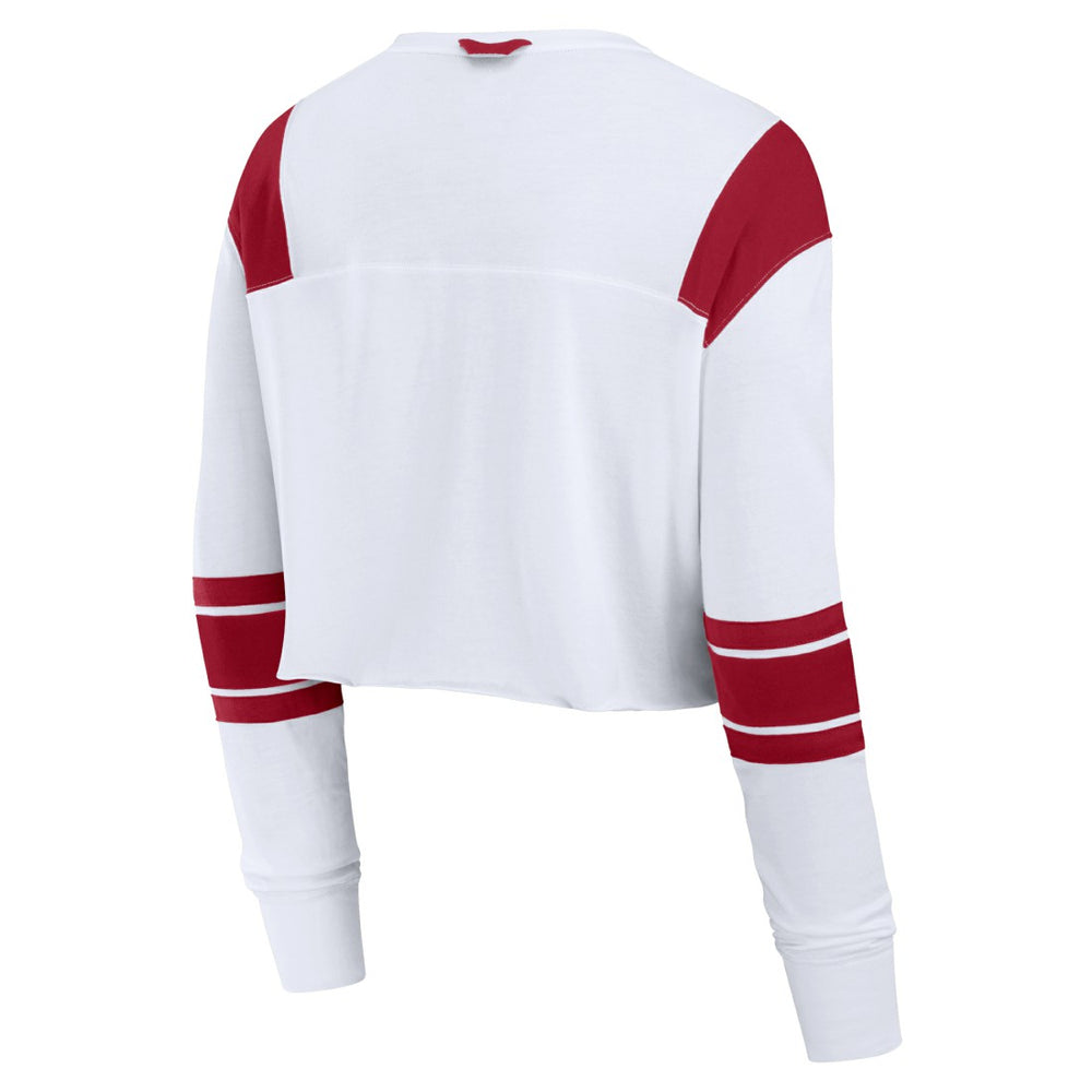 Women's Stretch Cropped Fashion Long Sleeve T-Shirt - Tampa Bay Buccaneers T-shirts