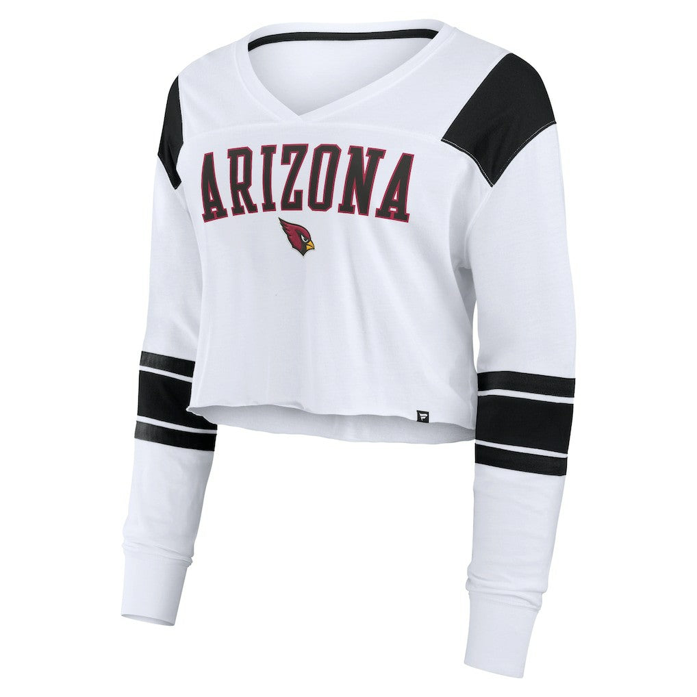 Women's Stretch Cropped Fashion Long Sleeve T-Shirt - Arizona Cardinals T-shirts