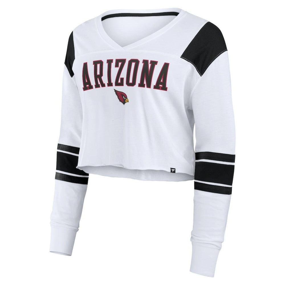 Women's Stretch Cropped Fashion Long Sleeve T-Shirt - Arizona Cardinals T-shirts