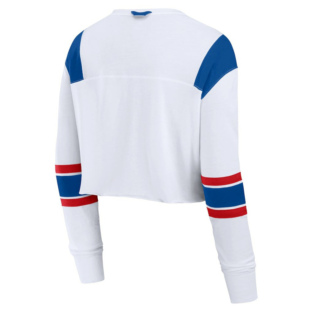 Women's Stretch Cropped Fashion Long Sleeve T-Shirt - Buffalo Bills T-shirts
