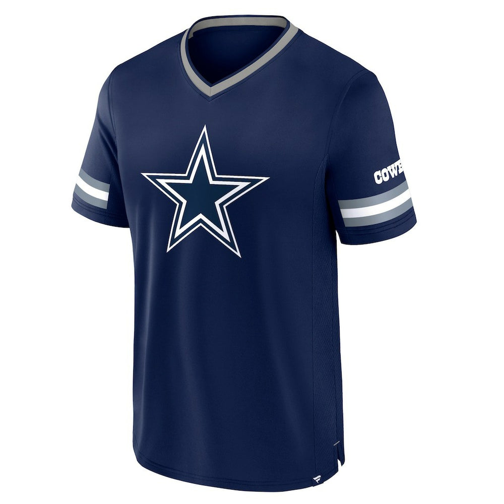 Stripe Stacking V-Neck T-Shirt - Dallas Cowboys T-shirts