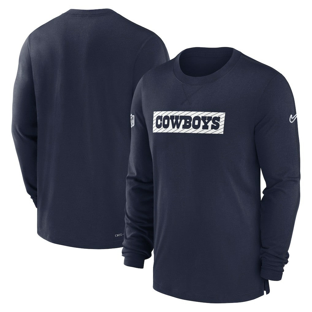2024/25 Sideline Player Tri-Blend Performance Long Sleeve T-Shirt - Dallas Cowboys T-shirts