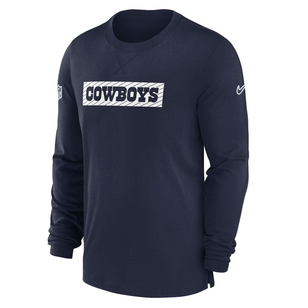 2024/25 Sideline Player Tri-Blend Performance Long Sleeve T-Shirt - Dallas Cowboys T-shirts