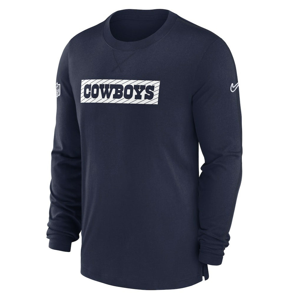 2024/25 Sideline Player Tri-Blend Performance Long Sleeve T-Shirt - Dallas Cowboys T-shirts