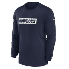 2024/25 Sideline Player Tri-Blend Performance Long Sleeve T-Shirt - Dallas Cowboys T-shirts