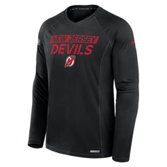 NHL New Jersey Devils Fanatics Authentic Pro Rink Tech Long Sleeve T-Shirt