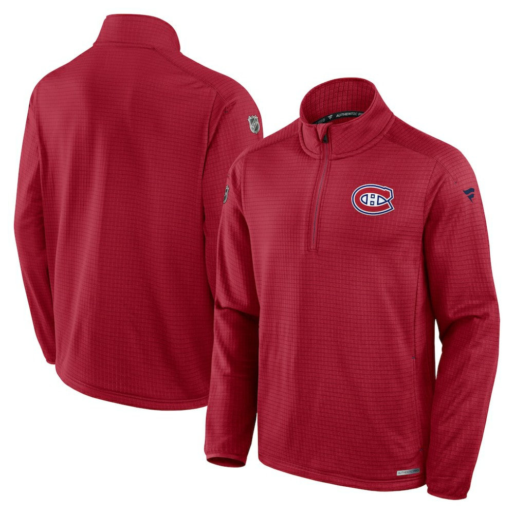 NHL Montreal Canadiens Fanatics Authentic Pro Rink Quarter-Zip Jacket