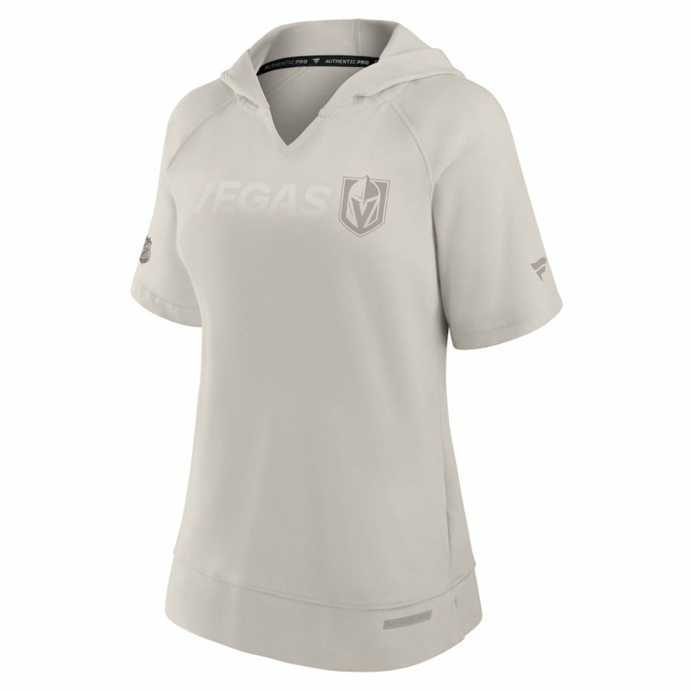 NHL Vegas Golden Knights Fanatics Women's Authentic Pro Road Fashion V-Neck Hoodie T-Shirt