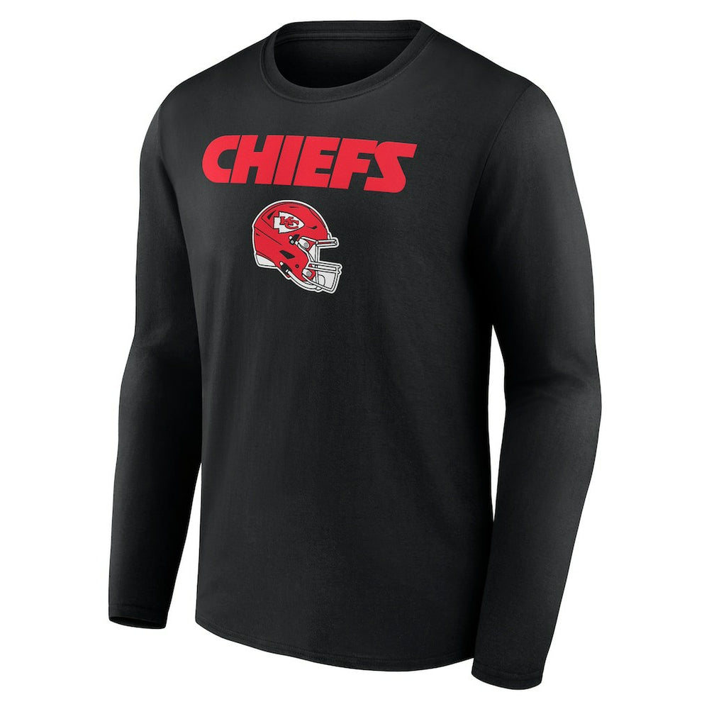 Travis Kelce  Team Wordmark Player Name & Number Long Sleeve T-Shirt - Kansas City Chiefs T-shirts