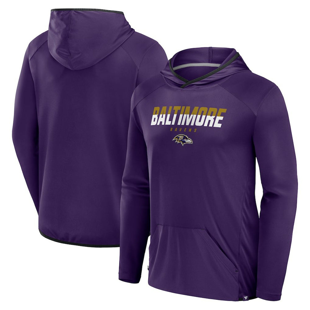 Transitional Defender Hoodie Long Sleeve T-Shirt - Baltimore Ravens Hoodies