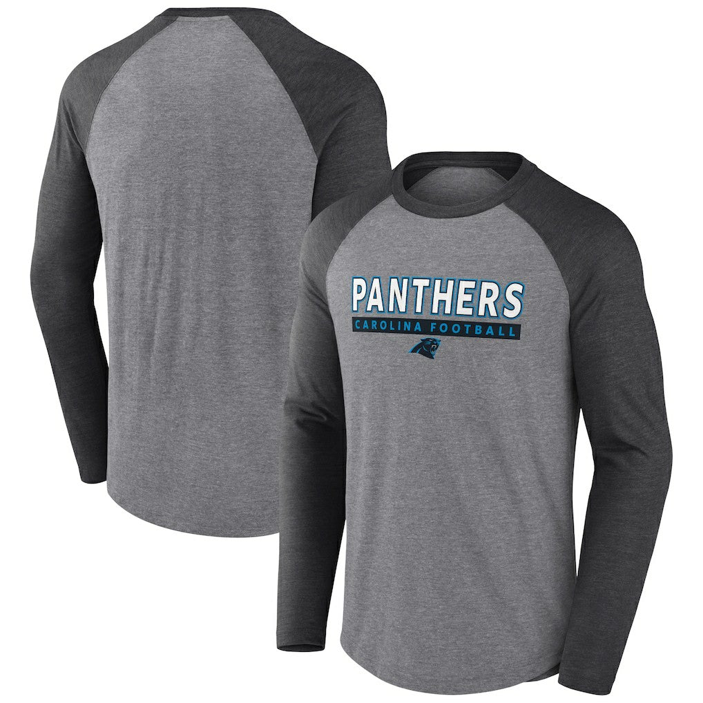 Tri-Blend Raglan Long Sleeve T-Shirt - Carolina Panthers T-shirts