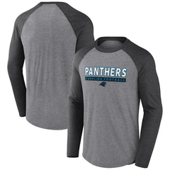 Tri-Blend Raglan Long Sleeve T-Shirt - Carolina Panthers T-shirts