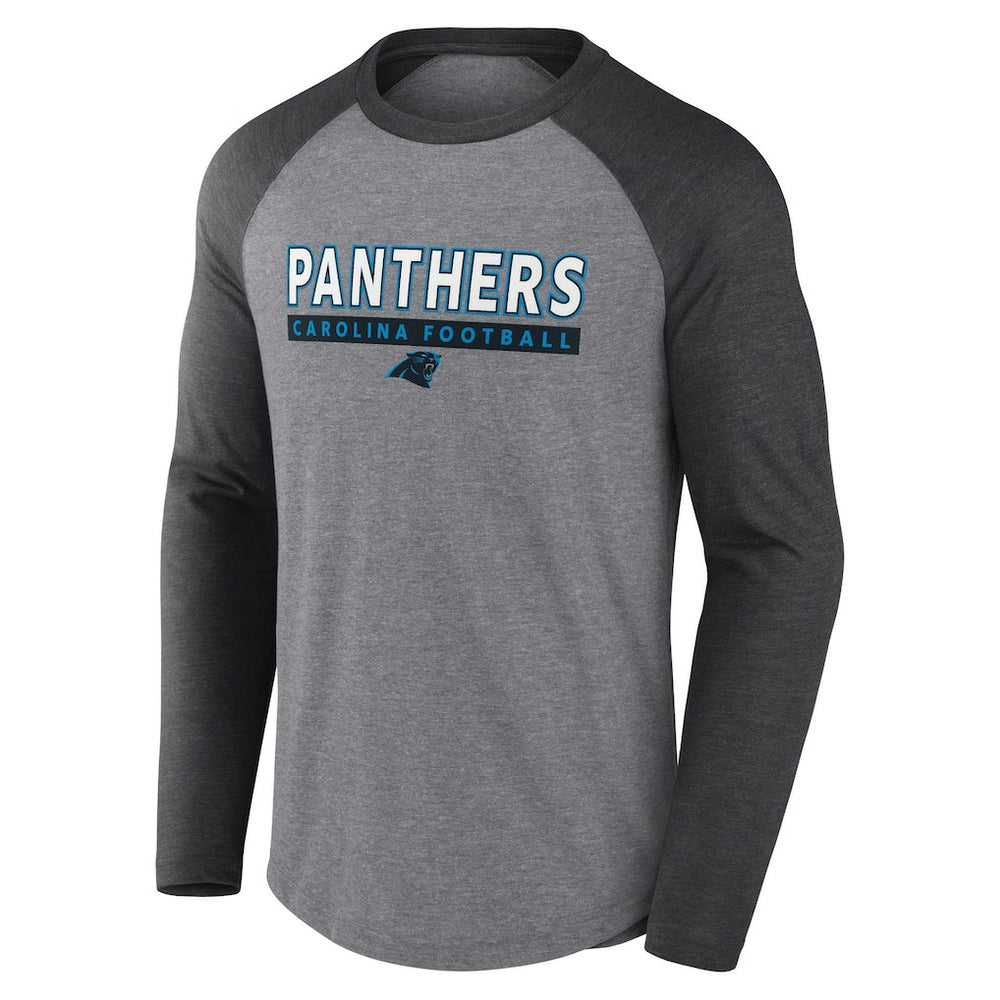 Tri-Blend Raglan Long Sleeve T-Shirt - Carolina Panthers T-shirts