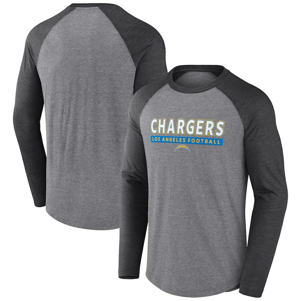 Tri-Blend Raglan Long Sleeve T-Shirt - Los Angeles Chargers T-shirts