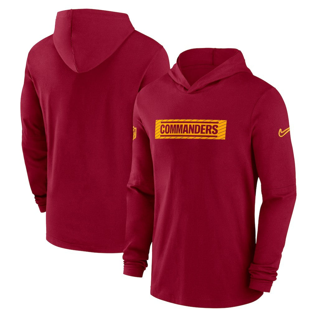 2024/25 Sideline Performance Long Sleeve Hoodie T-Shirt - Washington Commanders Hoodies
