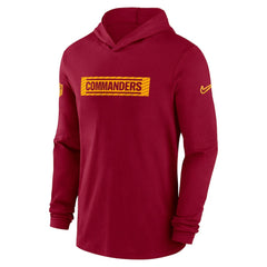 2024/25 Sideline Performance Long Sleeve Hoodie T-Shirt - Washington Commanders Hoodies