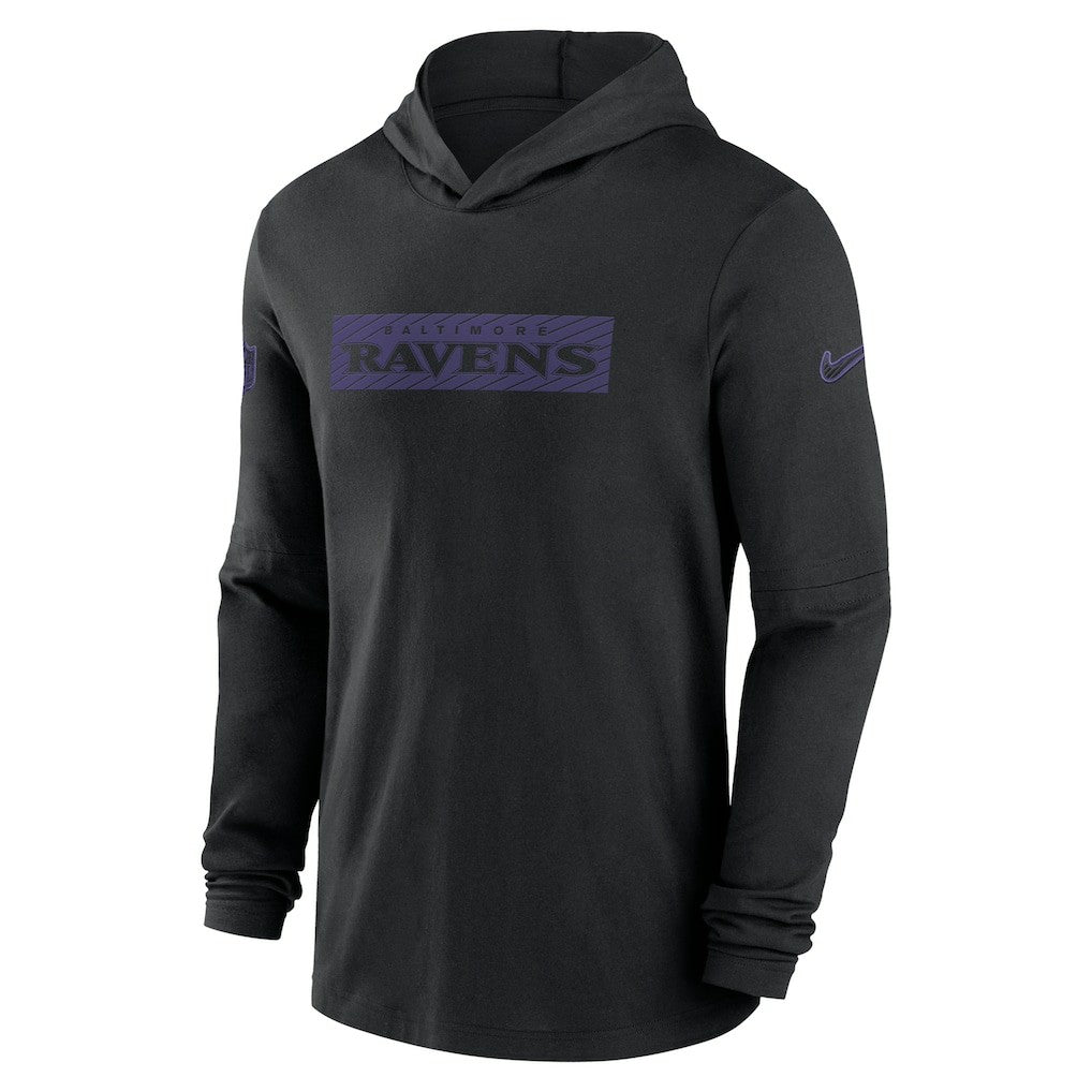 2024/25 Sideline Performance Long Sleeve Hoodie T-Shirt - Baltimore Ravens Hoodies