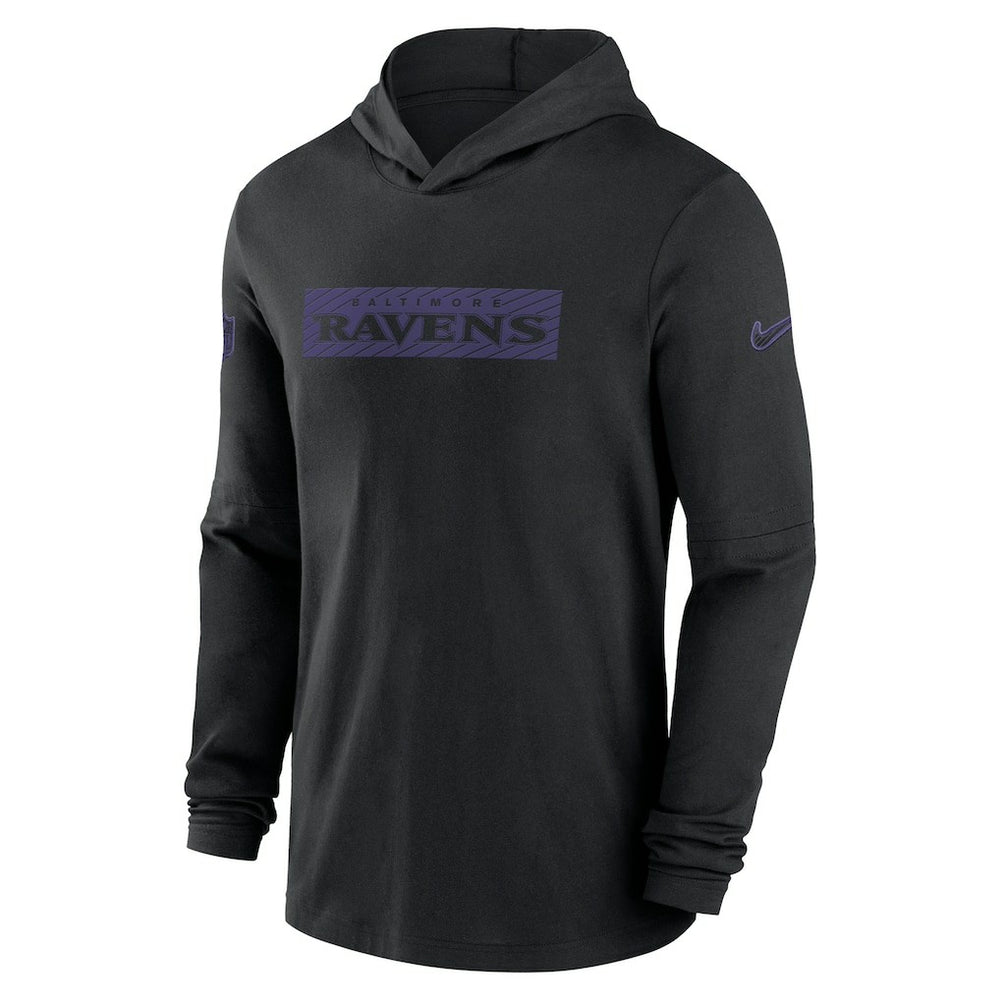 2024/25 Sideline Performance Long Sleeve Hoodie T-Shirt - Baltimore Ravens Hoodies