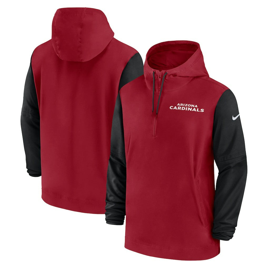 2024/25 Sideline Pre-Game Player 1/2-Zip Hoodie Jacket - Arizona Cardinals Hoodies