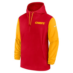 2024/25 Sideline Pre-Game Player 1/2-Zip Hoodie Jacket - Kansas City Chiefs Hoodies