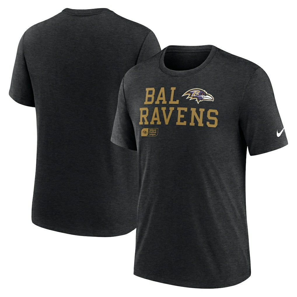 Overlap Lockup Tri-Blend T-Shirt - Baltimore Ravens T-shirts