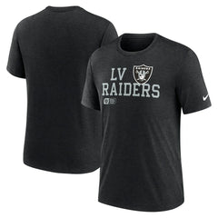 Overlap Lockup Tri-Blend T-Shirt - Las Vegas Raiders T-shirts