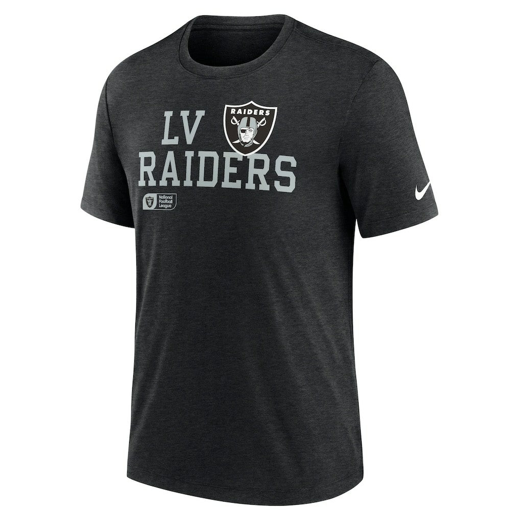Overlap Lockup Tri-Blend T-Shirt - Las Vegas Raiders T-shirts