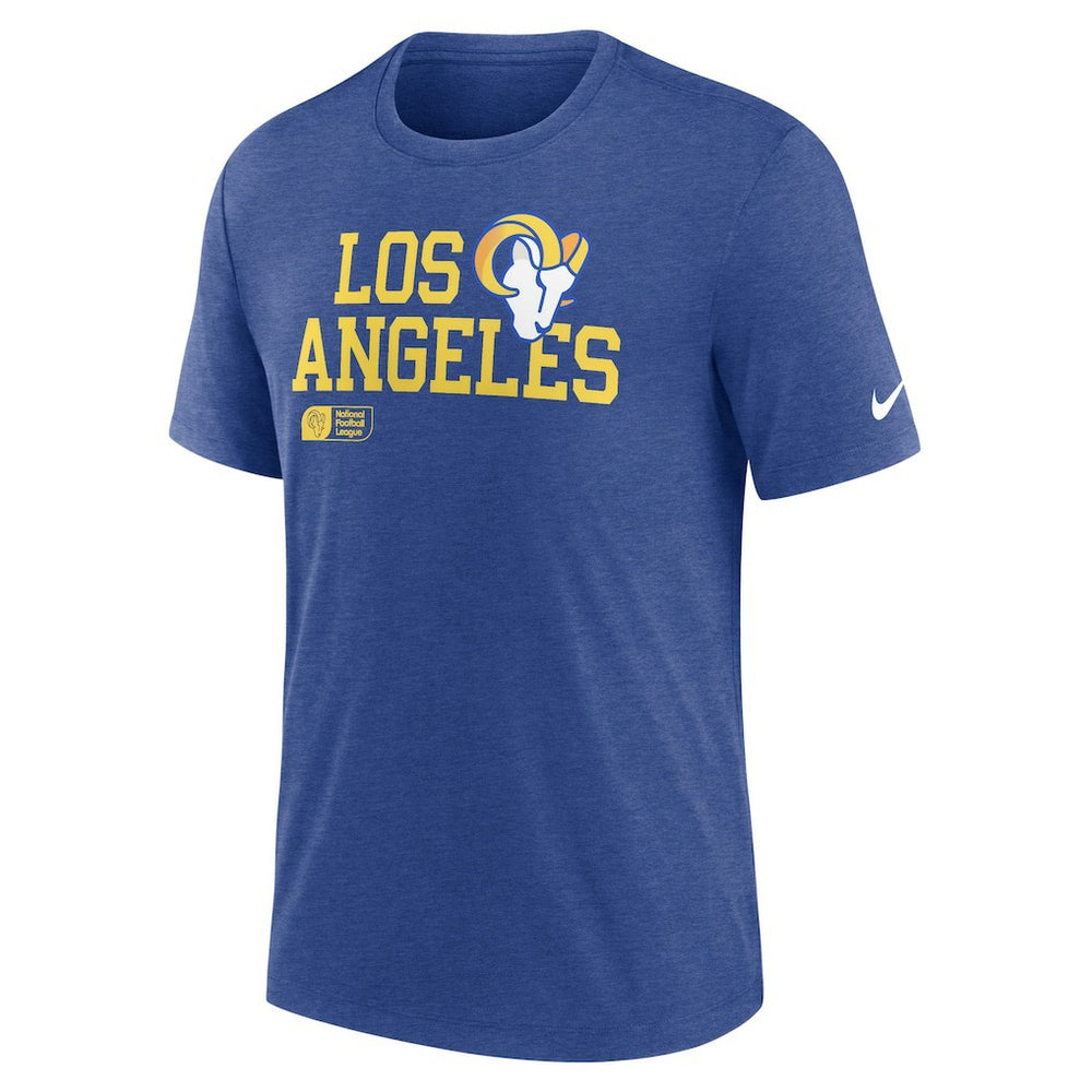 Overlap Lockup Tri-Blend T-Shirt - Los Angeles Rams T-shirts
