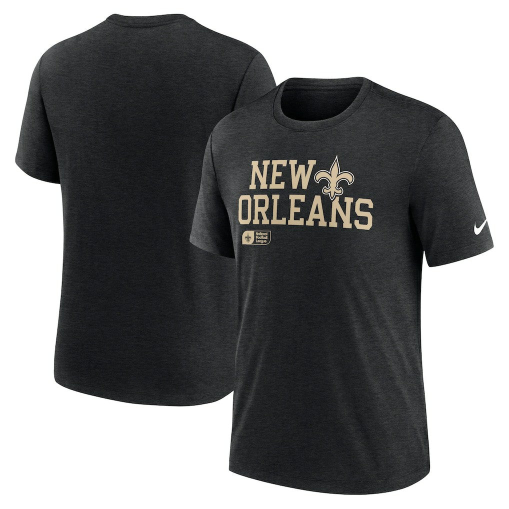 Overlap Lockup Tri-Blend T-Shirt - New Orleans Saints T-shirts