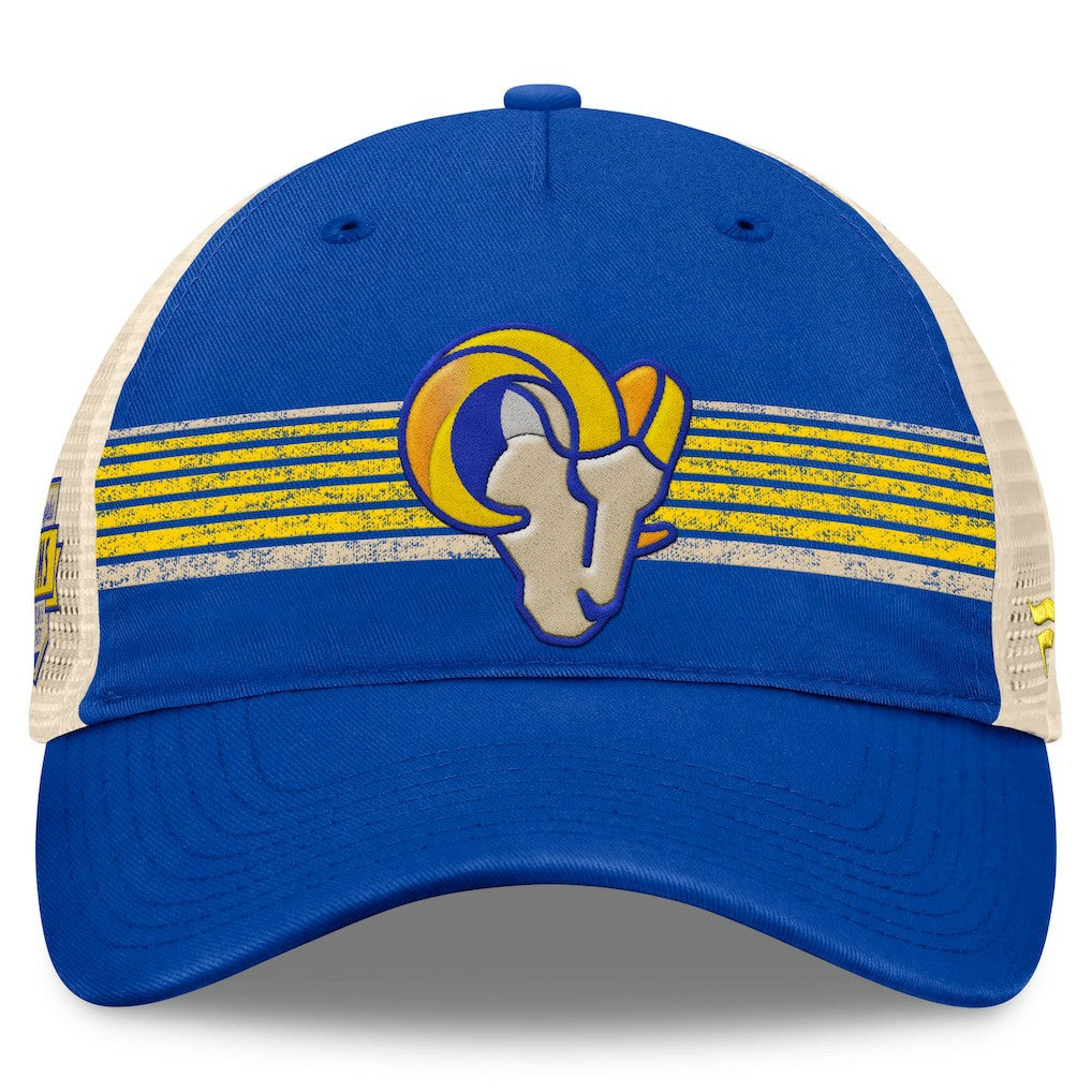 Center Stripe Trucker Adjustable Hat - Los Angeles Rams Hats