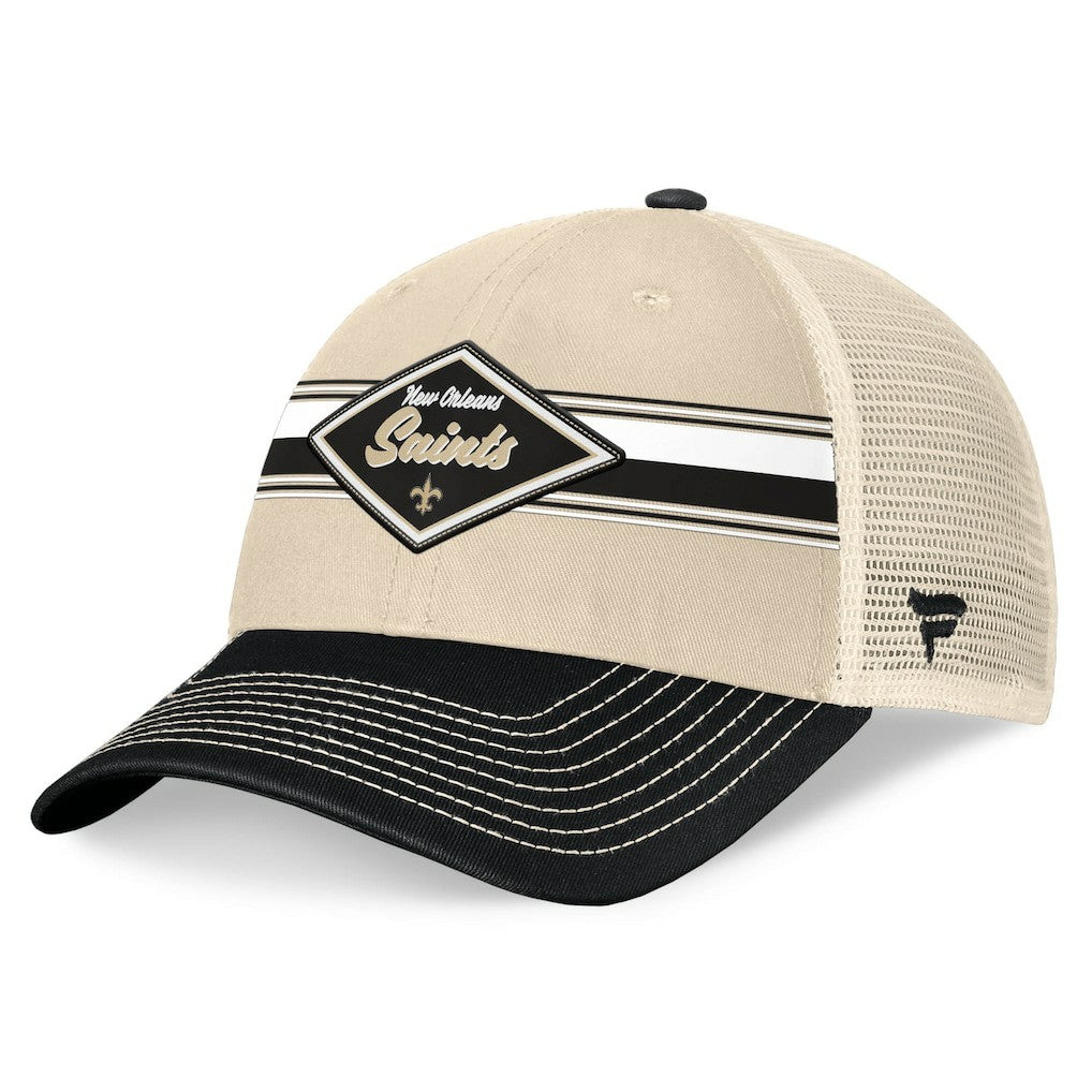 Diamond Stripe Trucker Adjustable Hat - New Orleans Saints Hats