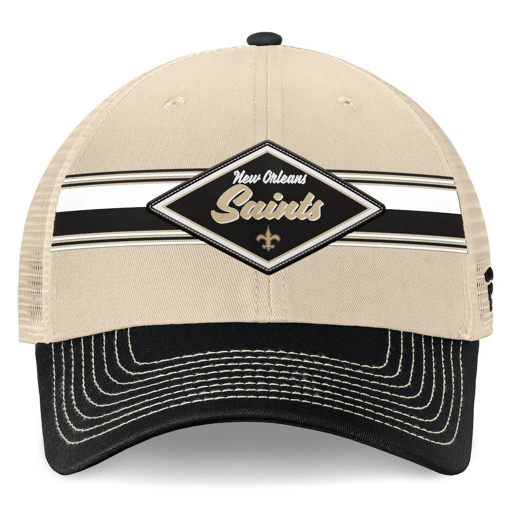 Diamond Stripe Trucker Adjustable Hat - New Orleans Saints Hats