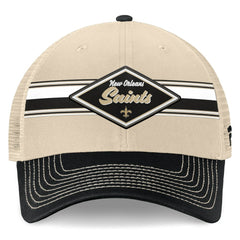 Diamond Stripe Trucker Adjustable Hat - New Orleans Saints Hats