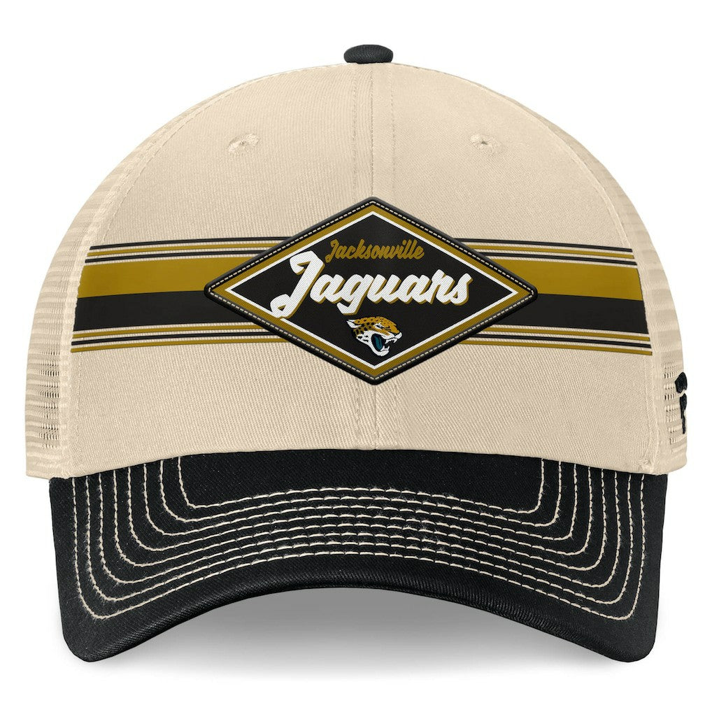 Diamond Stripe Trucker Adjustable Hat - Jacksonville Jaguars Hats