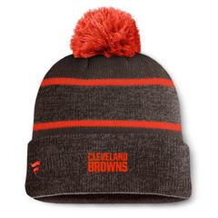 Holding Cuffed Knit Hat with Pom - Cleveland Browns Hats