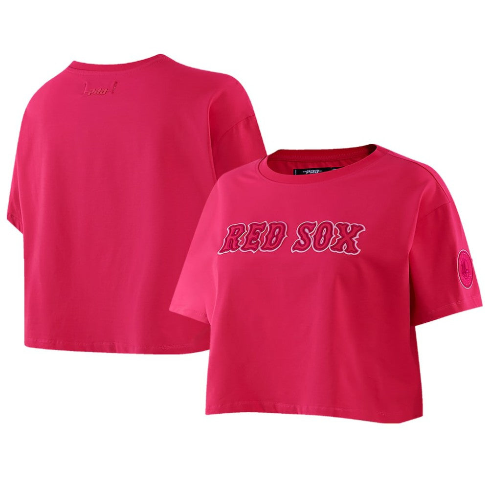 Pink Boston Red Sox Pro Standard Women's Triple Pink Boxy Cropped T-Shirt
