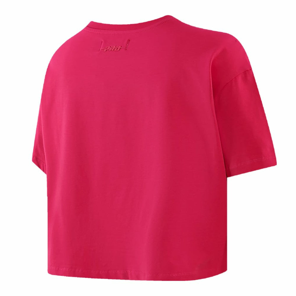 Pink Boston Red Sox Pro Standard Women's Triple Pink Boxy Cropped T-Shirt