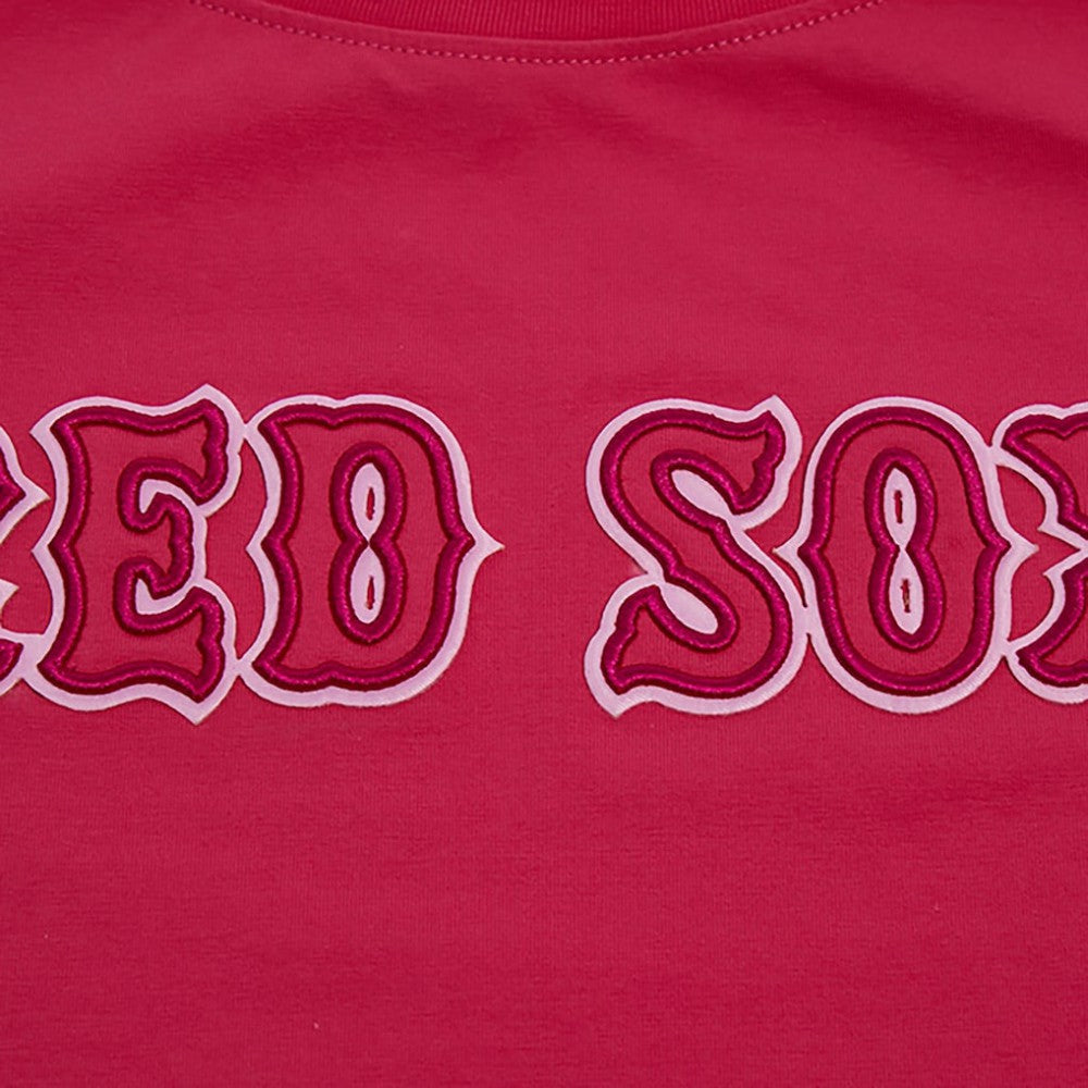 Pink Boston Red Sox Pro Standard Women's Triple Pink Boxy Cropped T-Shirt