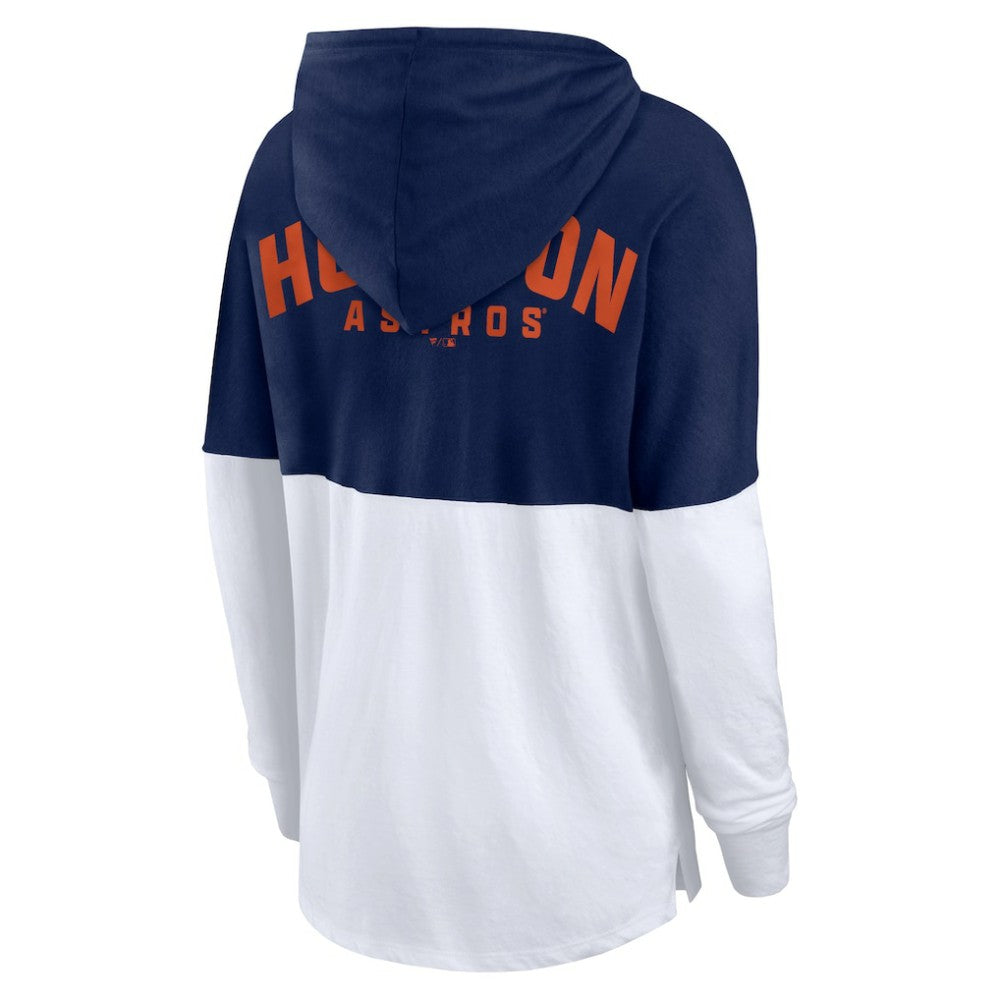 Navy/White Houston Astros Fanatics Women's Backup Option Pullover Hoodie