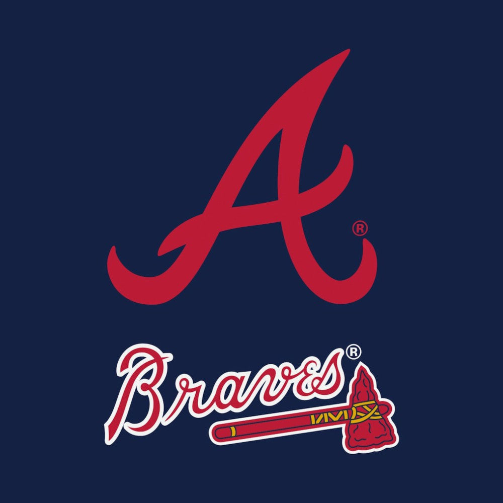 Navy/White Atlanta Braves Fanatics Women's Backup Option Pullover Hoodie