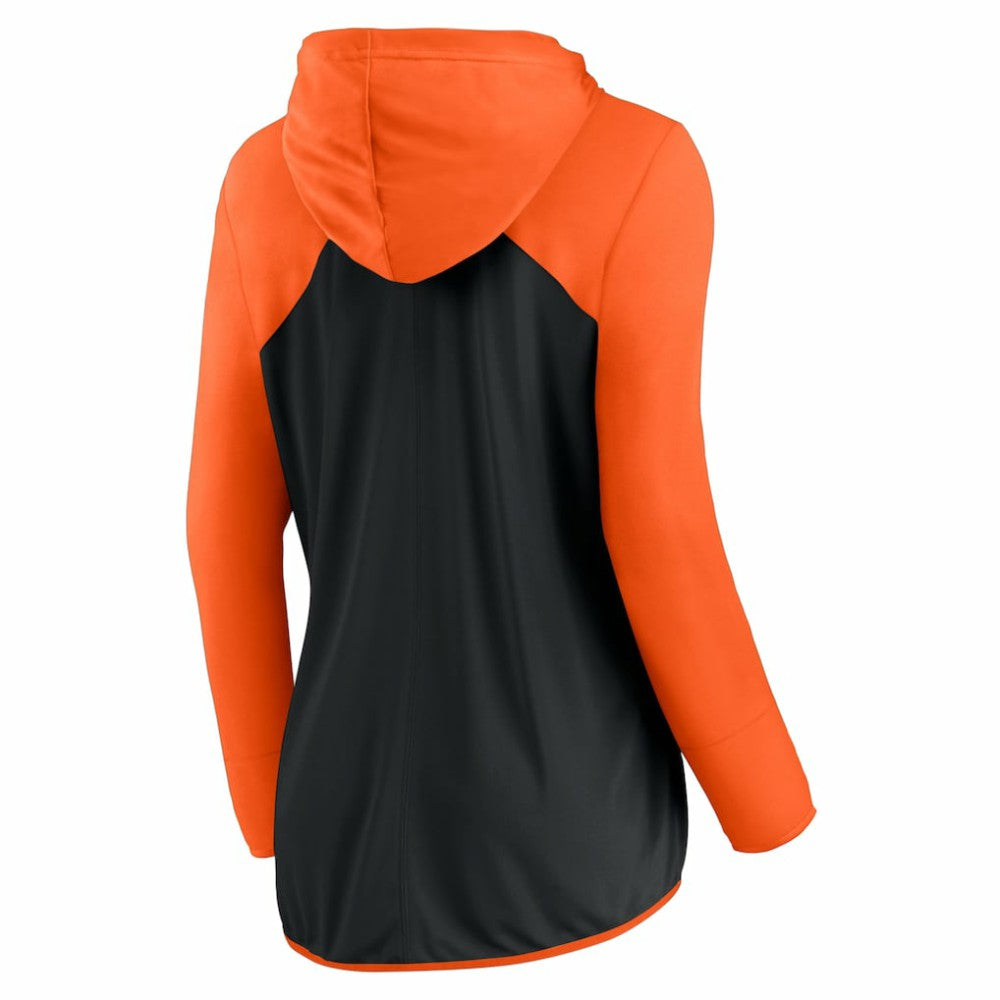 Black/Orange San Francisco Giants Fanatics Women's Script Sleeve Full-Zip Hoodie