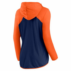 Navy/Orange Houston Astros Fanatics Women's Script Sleeve Full-Zip Hoodie