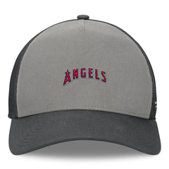 Gray/Graphite Los Angeles Angels Fanatics A-Frame Trucker Adjustable Hat