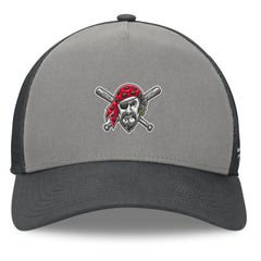Gray/Graphite Pittsburgh Pirates Fanatics A-Frame Trucker Adjustable Hat