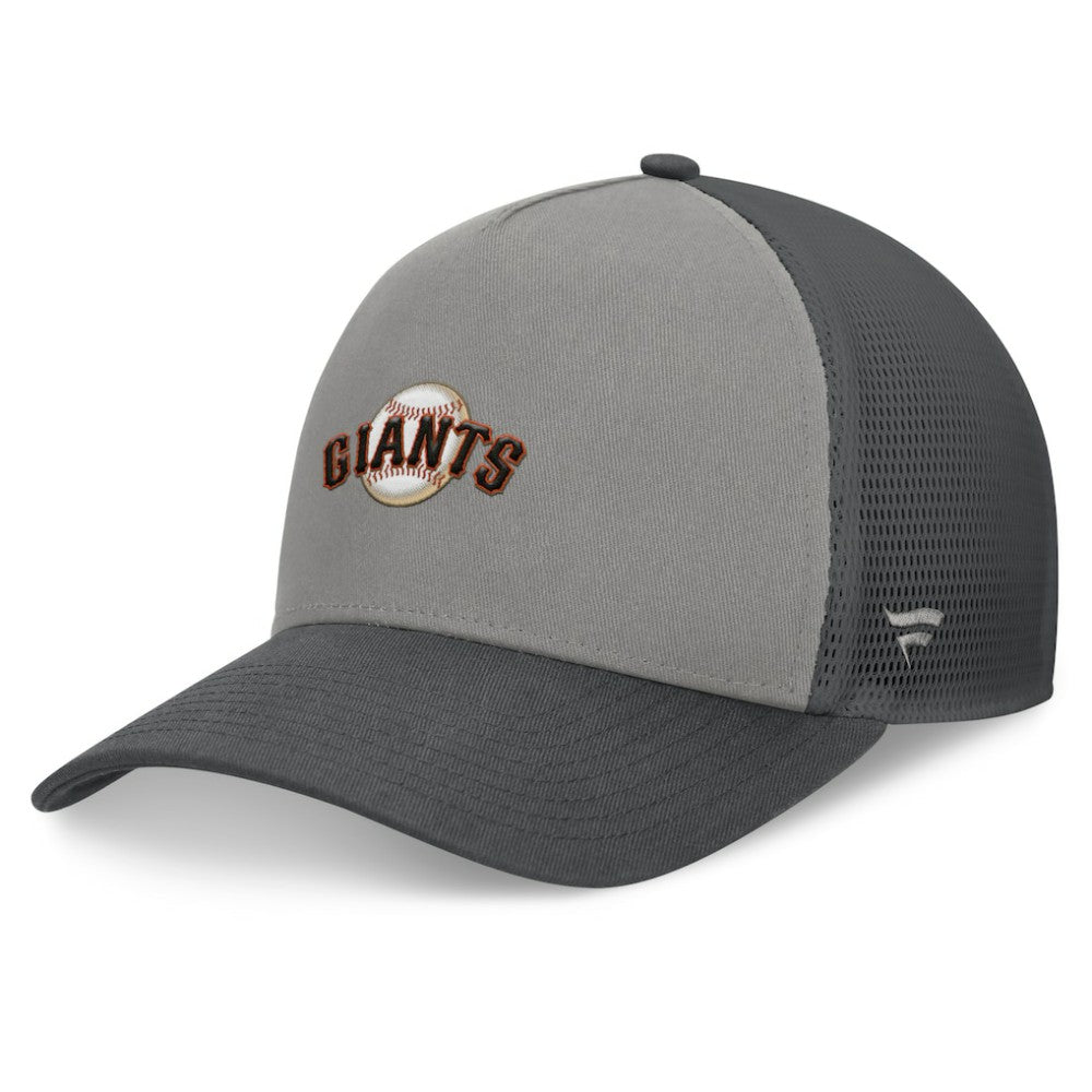 Gray/Graphite San Francisco Giants Fanatics A-Frame Trucker Adjustable Hat
