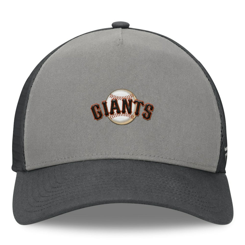 Gray/Graphite San Francisco Giants Fanatics A-Frame Trucker Adjustable Hat
