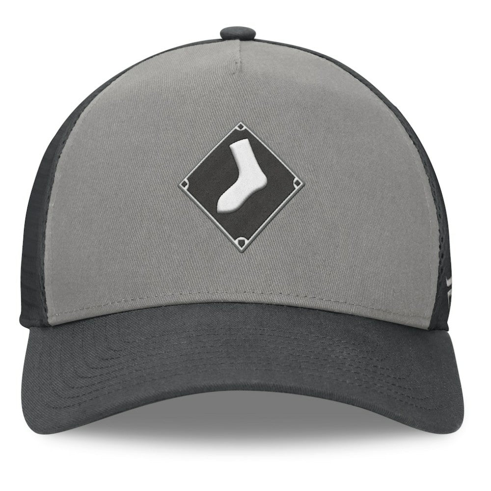 Gray/Graphite Chicago White Sox Fanatics A-Frame Trucker Adjustable Hat
