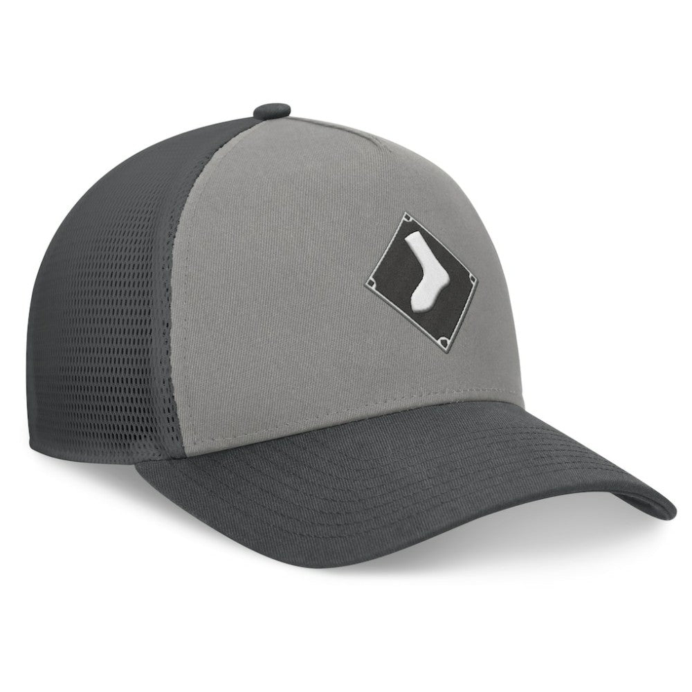 Gray/Graphite Chicago White Sox Fanatics A-Frame Trucker Adjustable Hat