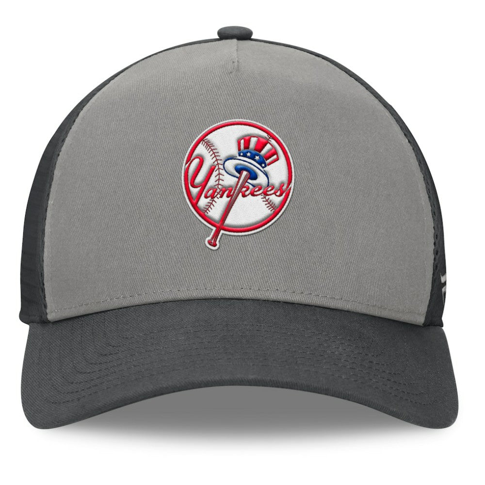 Gray/Graphite New York Yankees Fanatics A-Frame Trucker Adjustable Hat